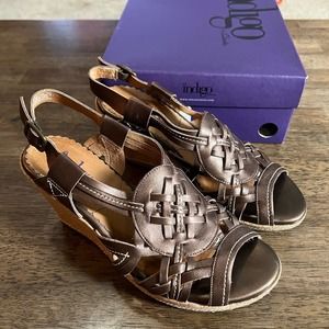 Indigo by Clarks Gull Pond Bronze Wedges size‎ 9.5